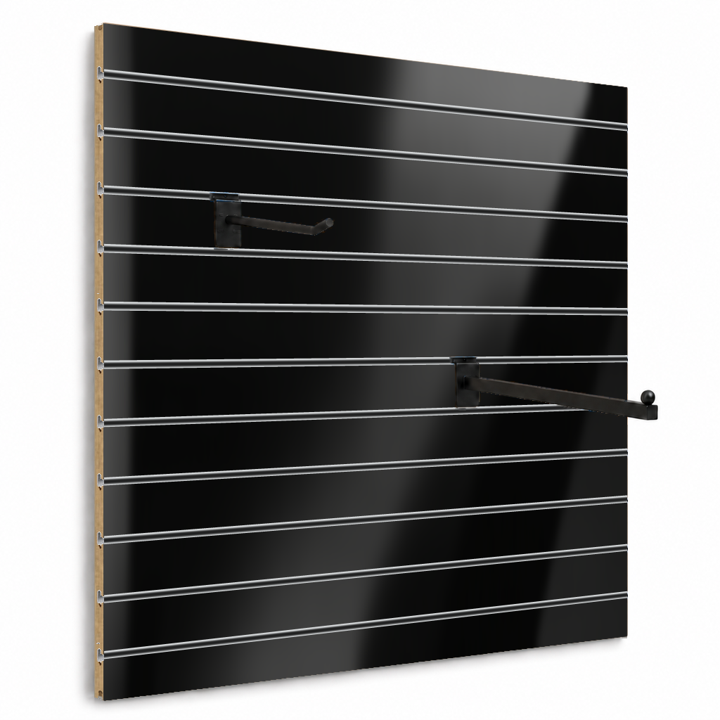 Spacewall Lamellenwand Schwarz (hochglanz)