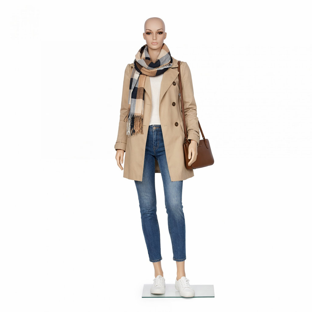 Schaufensterpuppe Frau geschminkt