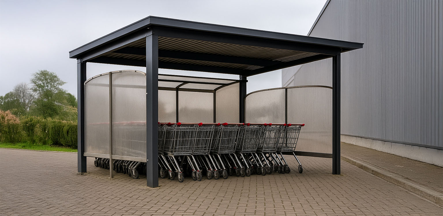 Einkaufswagen-Unterstand: alle Infos zur Einkaufswagengarage