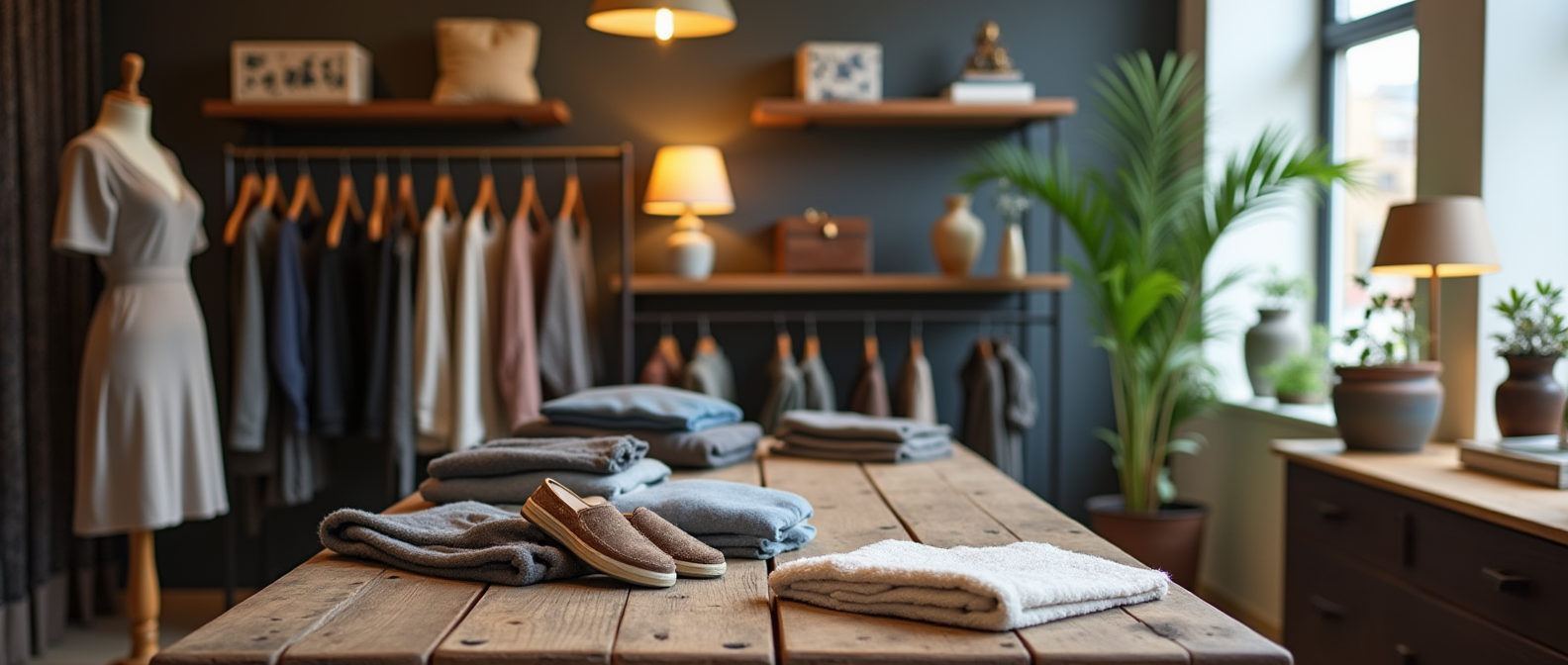 Stilbruch in der Ladeneinrichtung eines Modegeschäfts