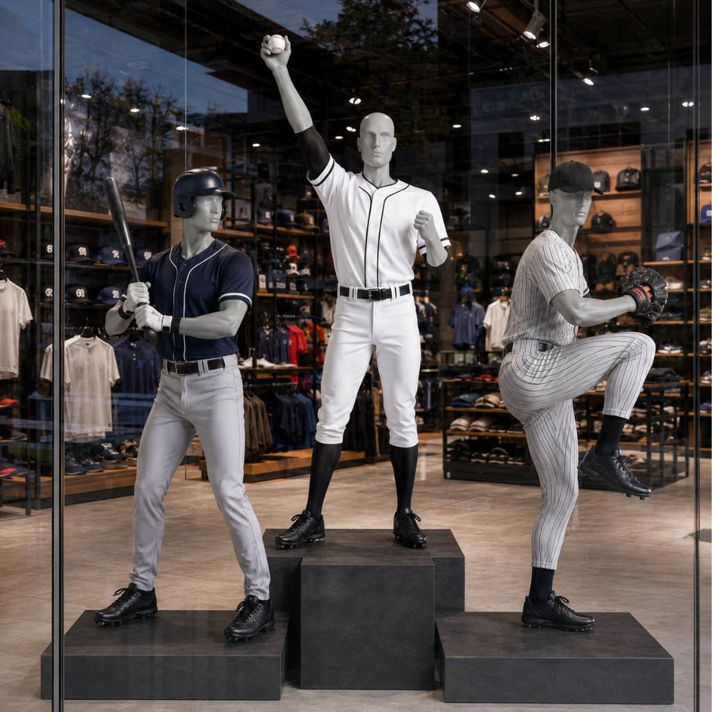 Sport Schaufensterpuppe Herren – Jubel-Pose mit erhobenen Arm
