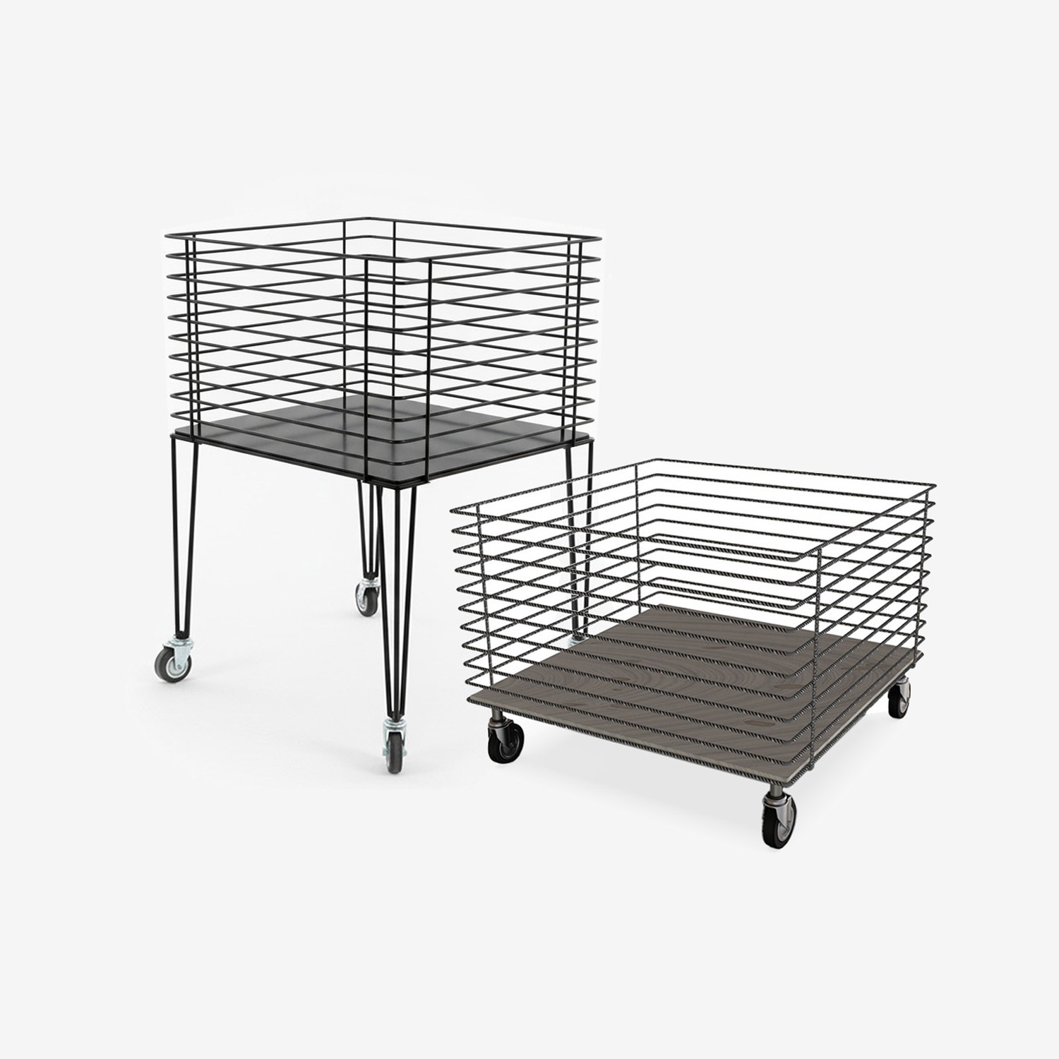 Wühlkorb auf Rollen