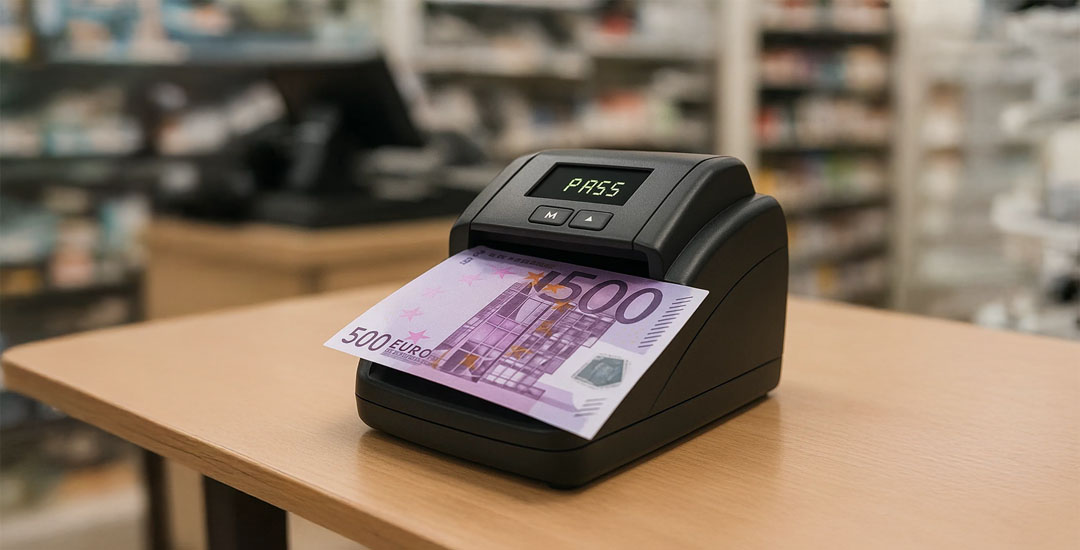 500€ Schein Echtheit prüfen mit Geldscheinprüfer