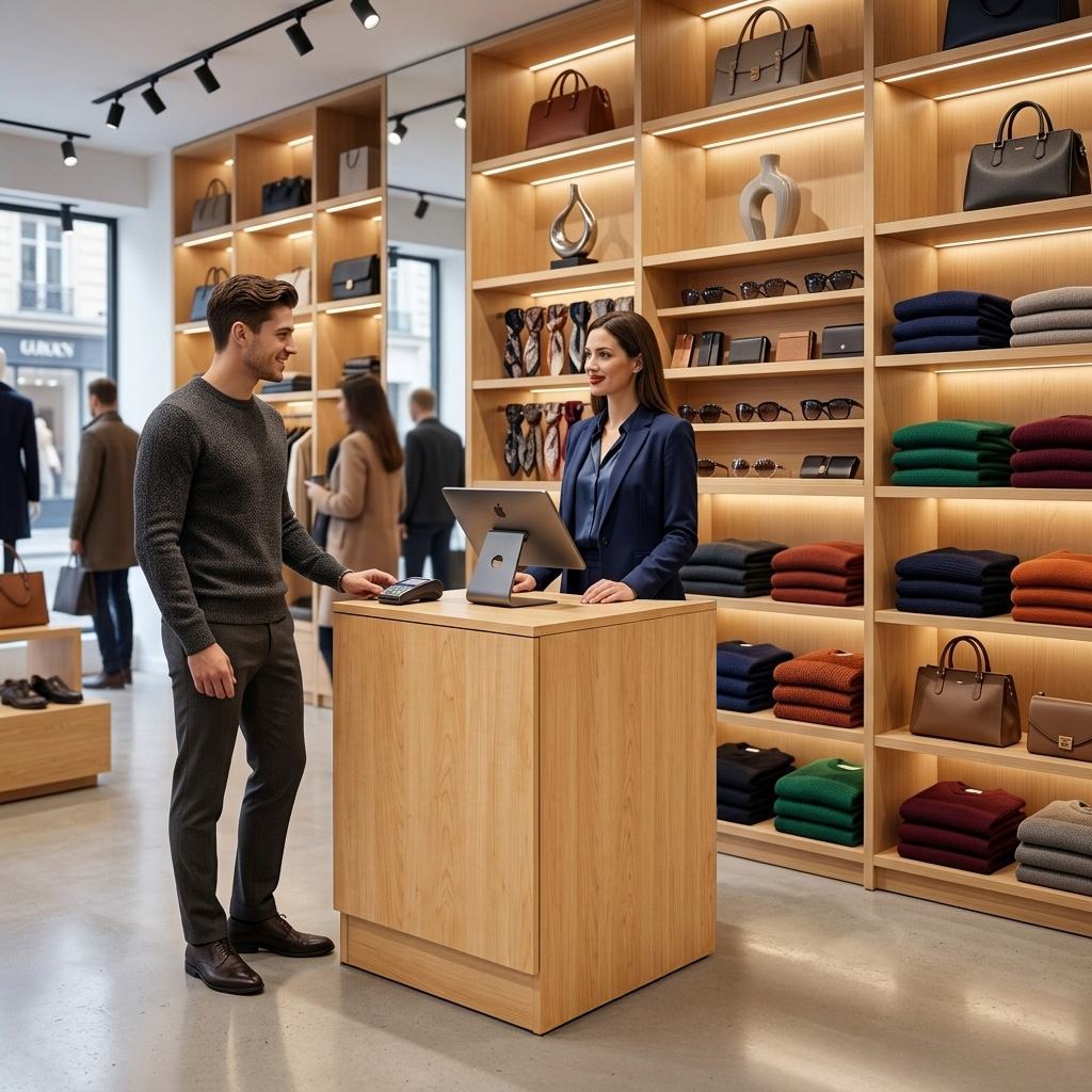 Ladentheke Dekor Ahorn