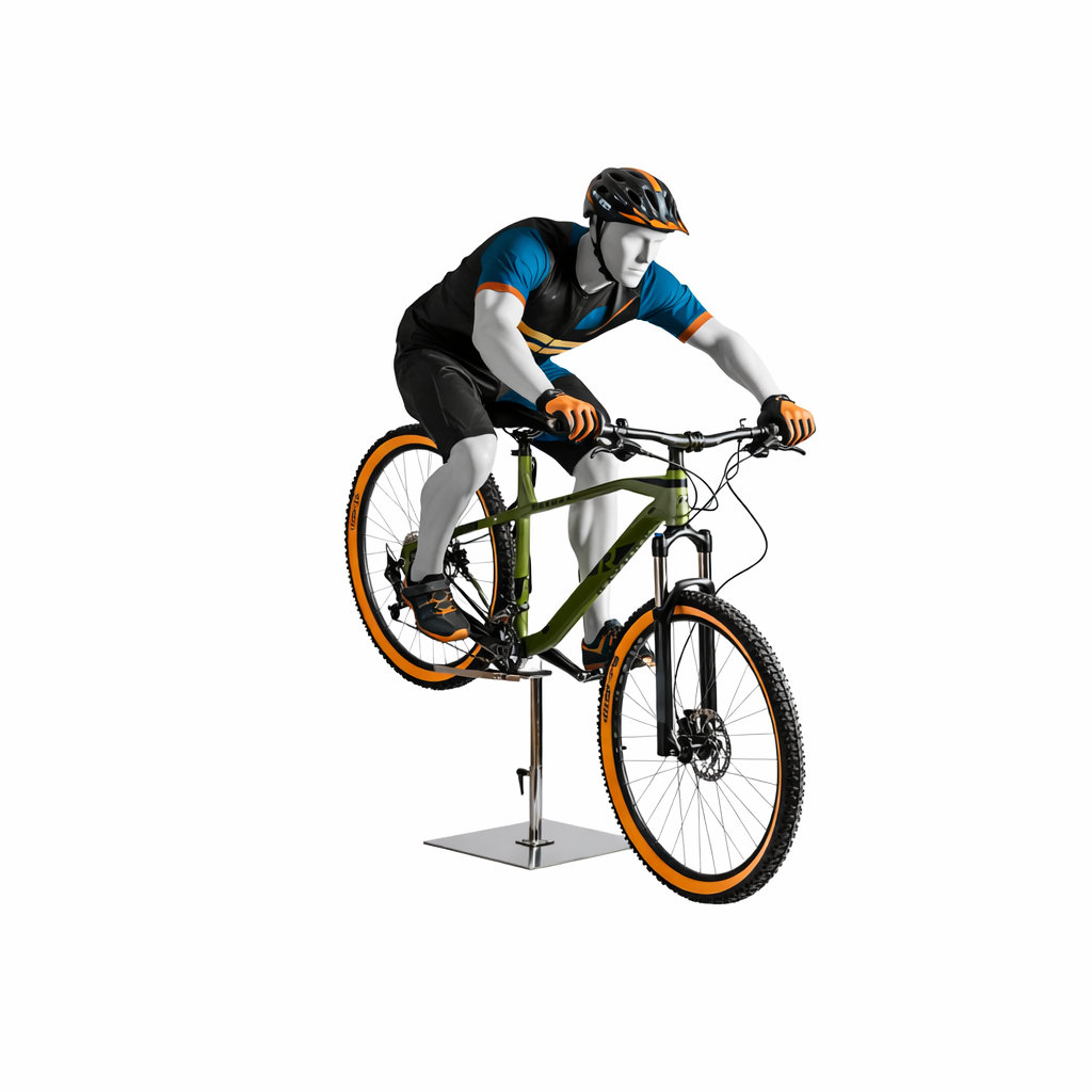Schaufensterpuppe Mann Bike