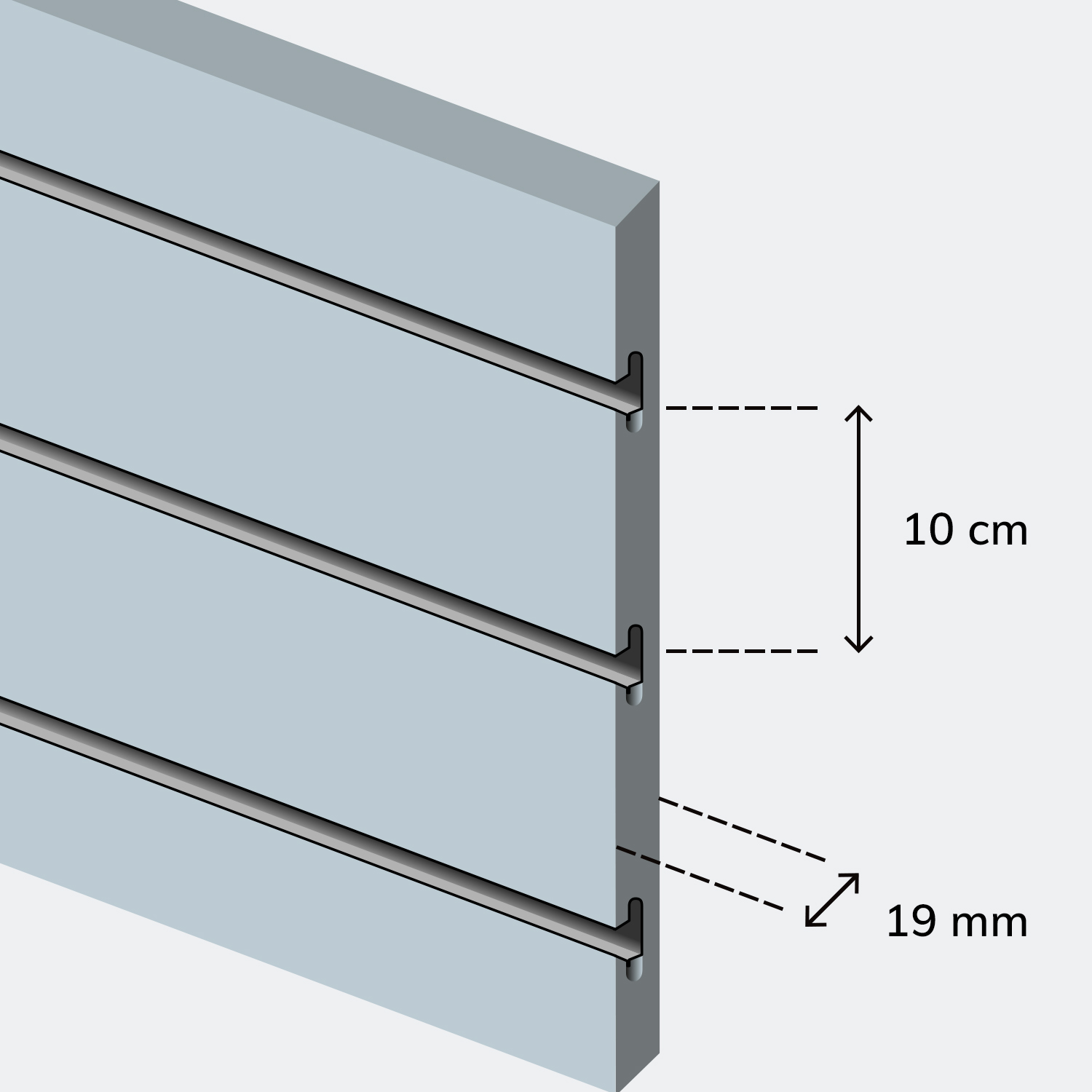 Spacewall Lamellenwand 2er-Set Dekor Anthrazit Spacewall Lamellenwand 2er-Set Dekor Anthrazit