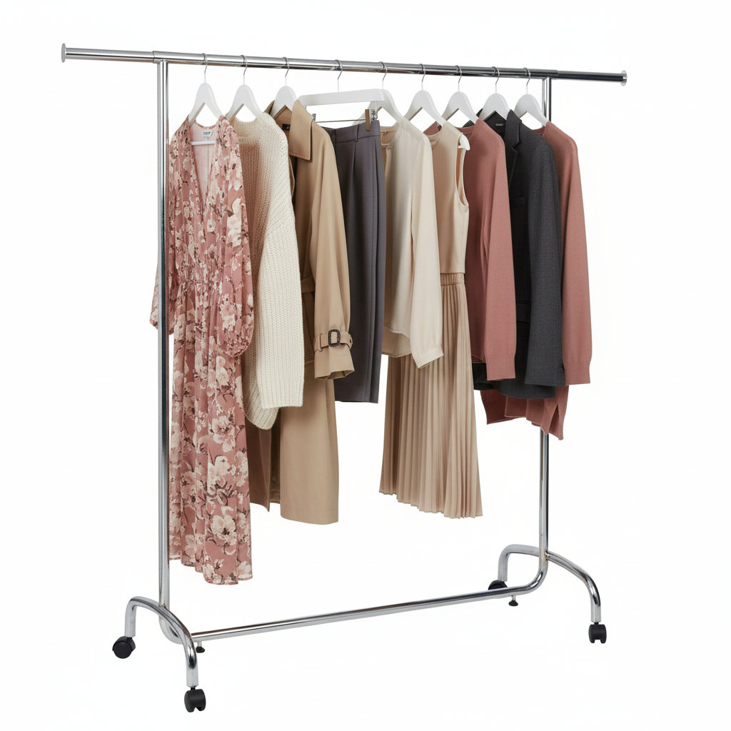 Konfektionsständer mit Lenkrollen