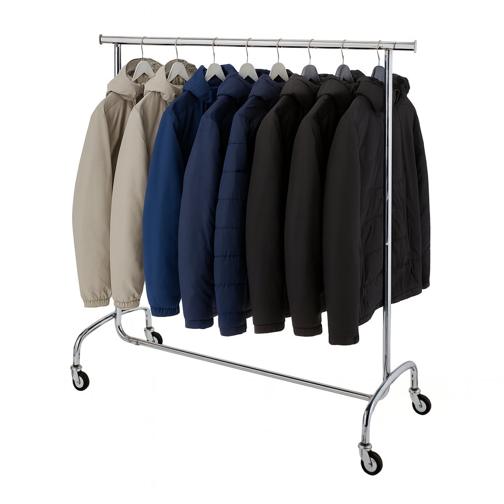 Konfektionsständer mit 8-cm-Rollen