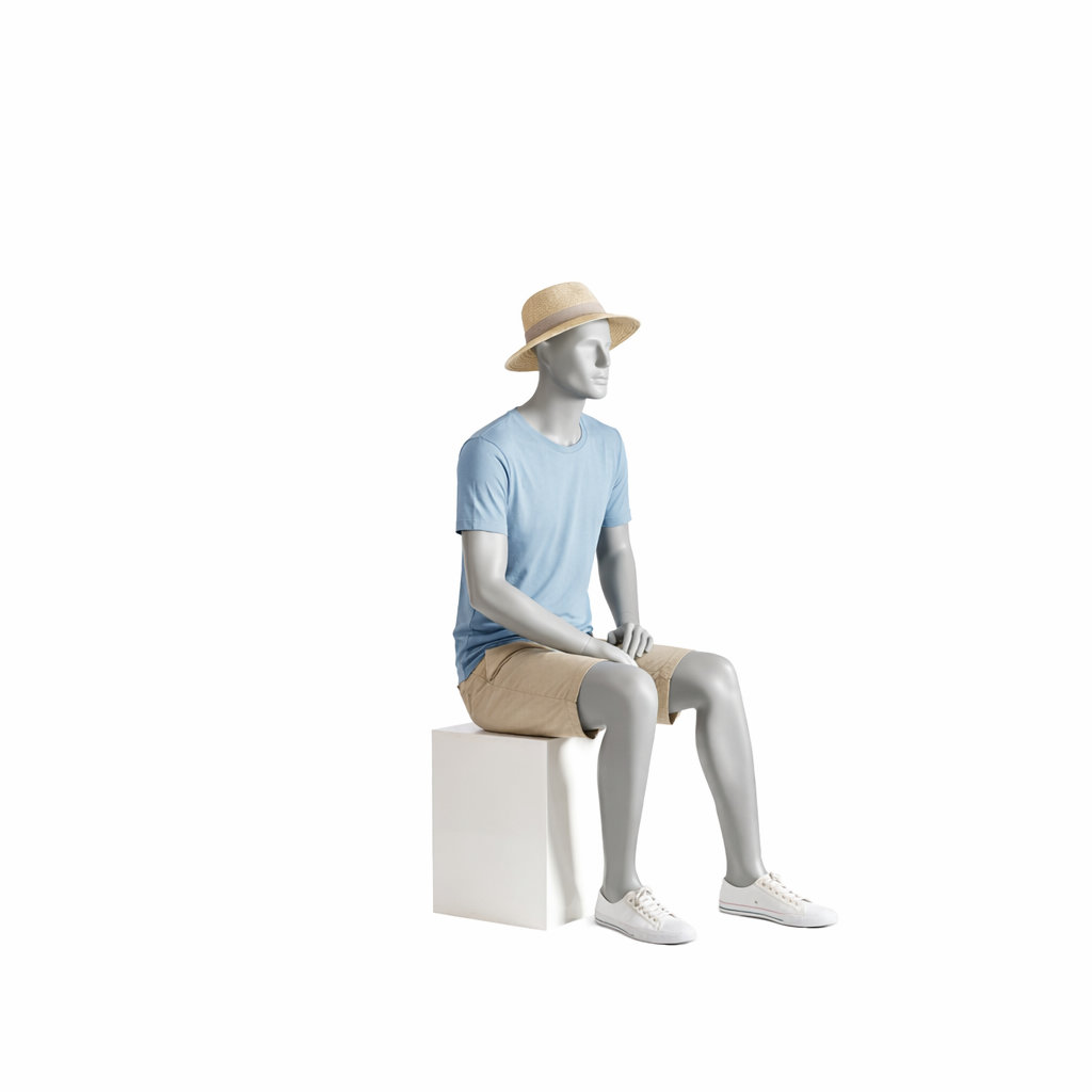 Moderne Herren Schaufensterfigur sitzend