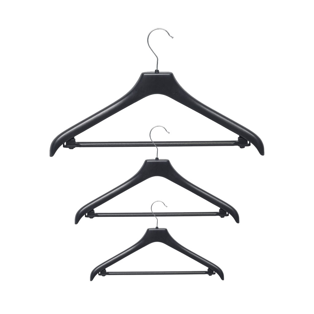 Kunststoff-Kleiderbügel schwarz Kunststoff-Kleiderbügel schwarz