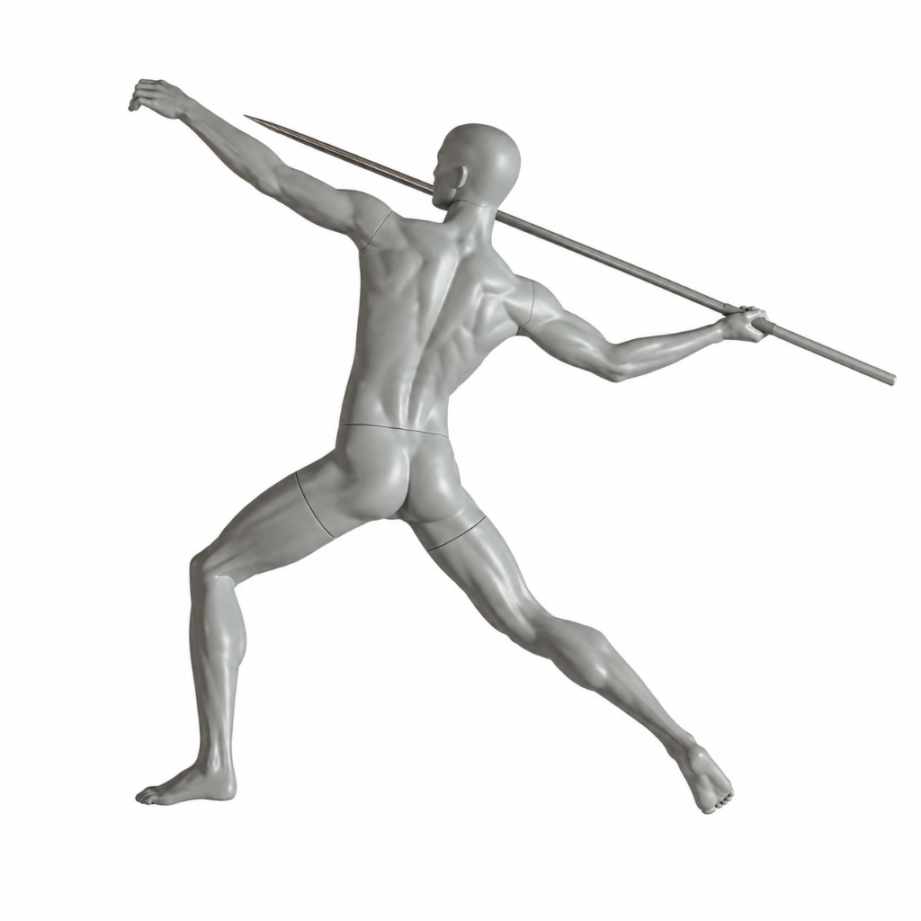 Sport Schaufensterpuppe Herren – Speerwurf